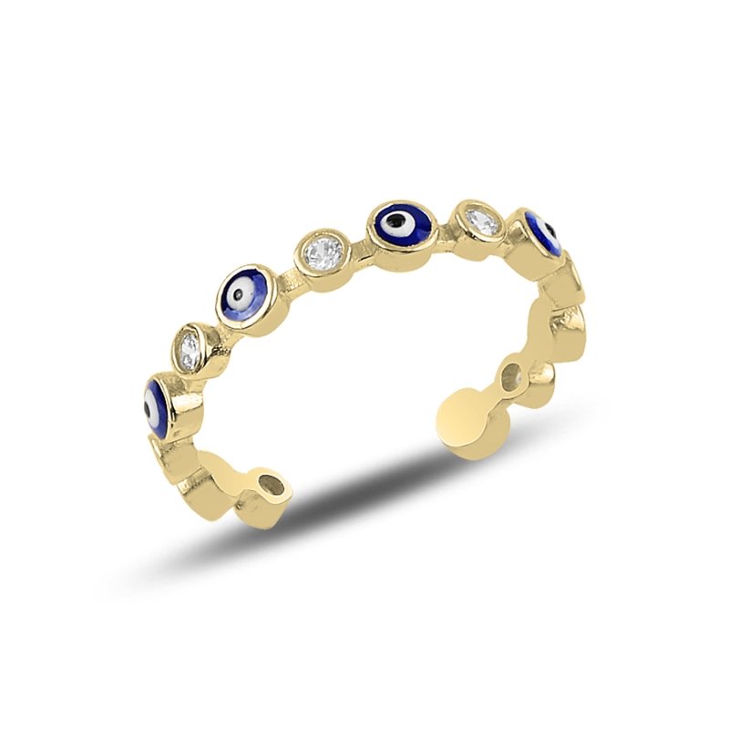 Evil Eye & CZ Adjustable Size Ring - R91675