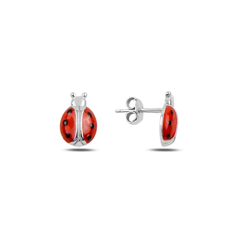 Enamel Ladybug Stud Earrings - E91708