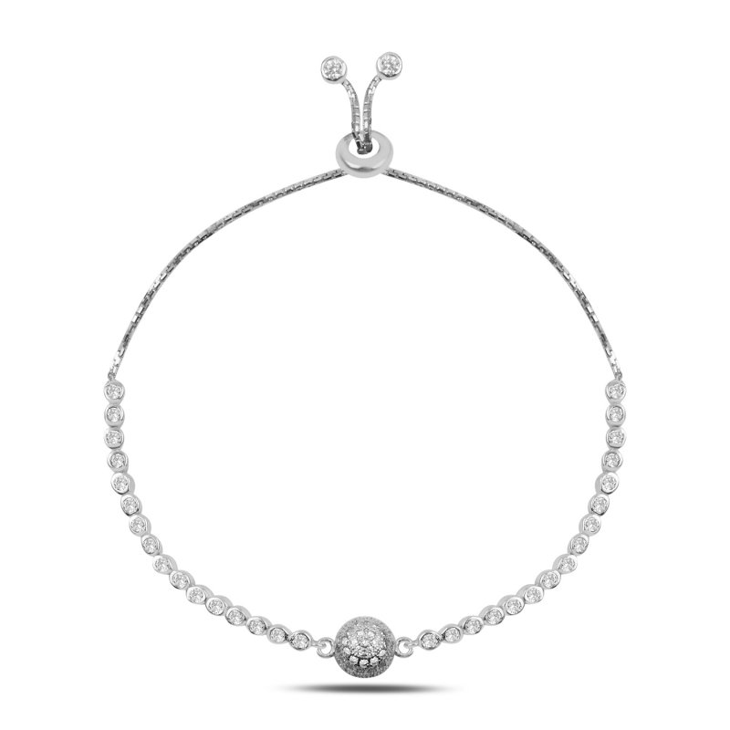 CZ Sliding Tennis Adjustable Bracelet - B91803