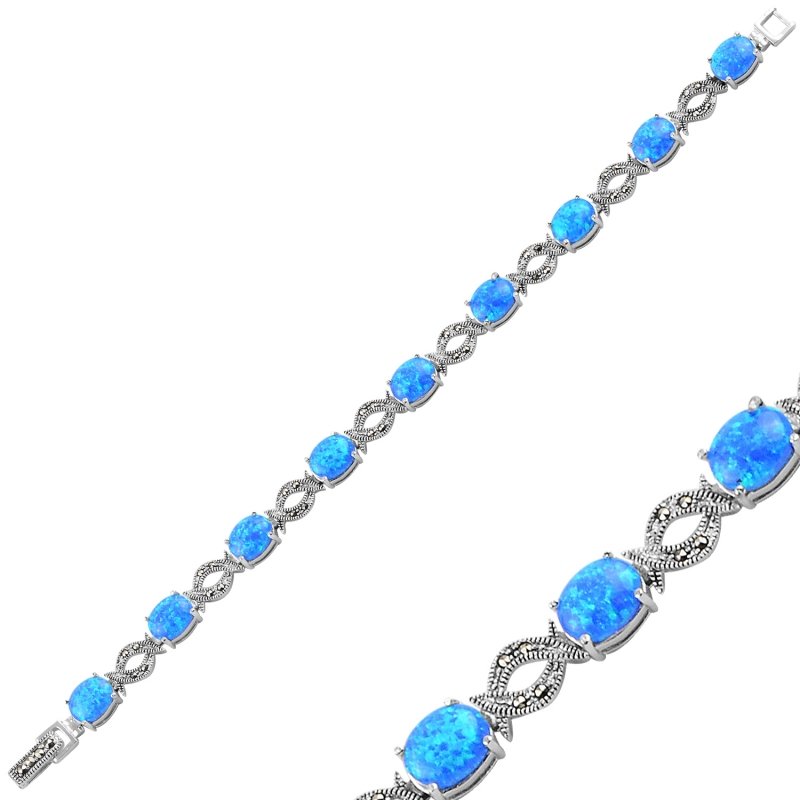 Opal & CZ Bracelet - B91828