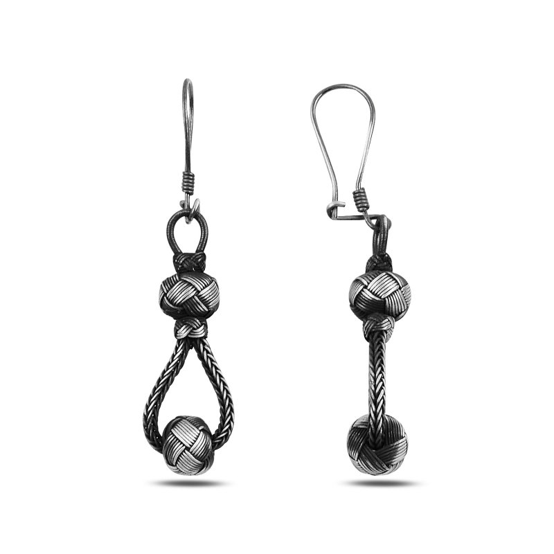 Dangle Oxidised Kazaz Earrings - E91966