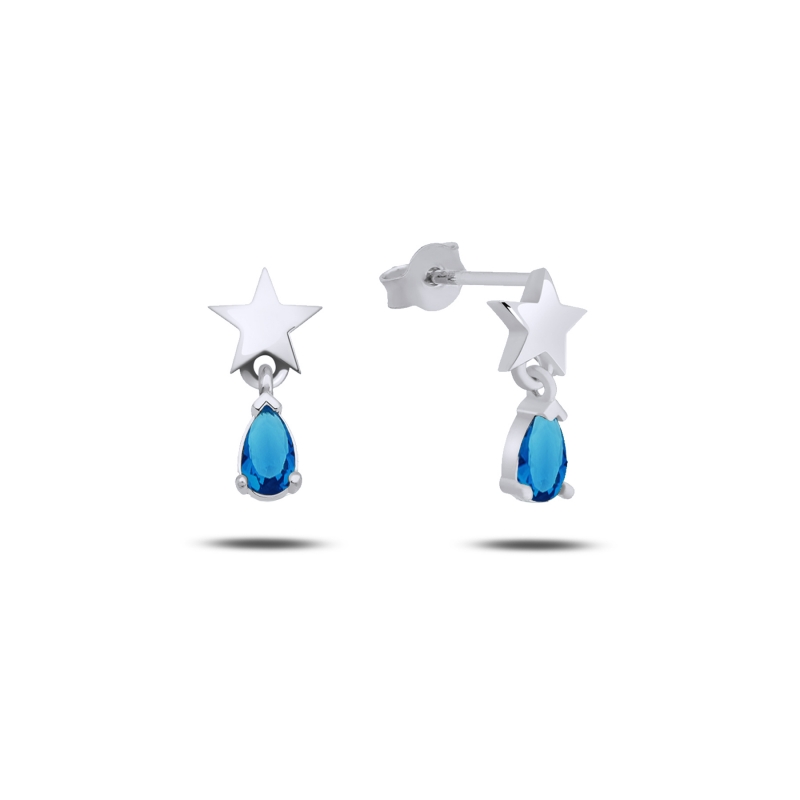 CZ Dangle Drop Stud Earrings - E91982