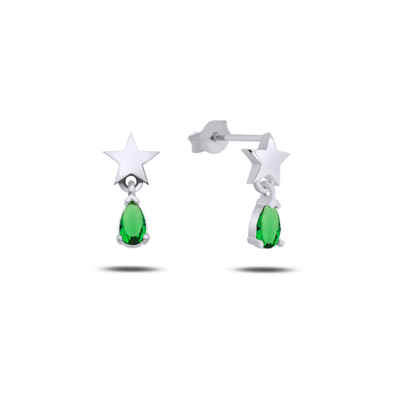 CZ Dangle Drop Stud Earrings - E91982