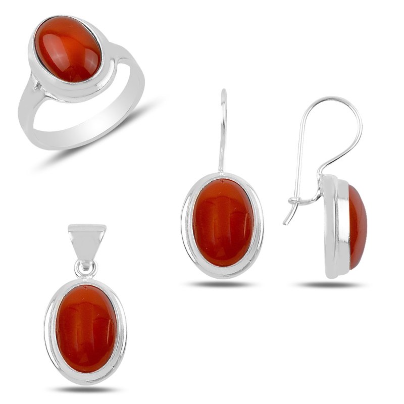 Coral Stone Handmade Set - S92026