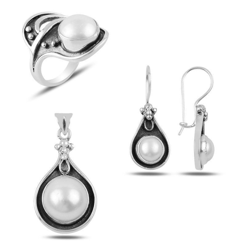 Handmade Set with Pearl - S92064