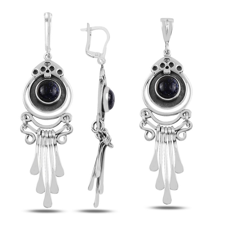 Blue Goldstone Handmade Set - S92066