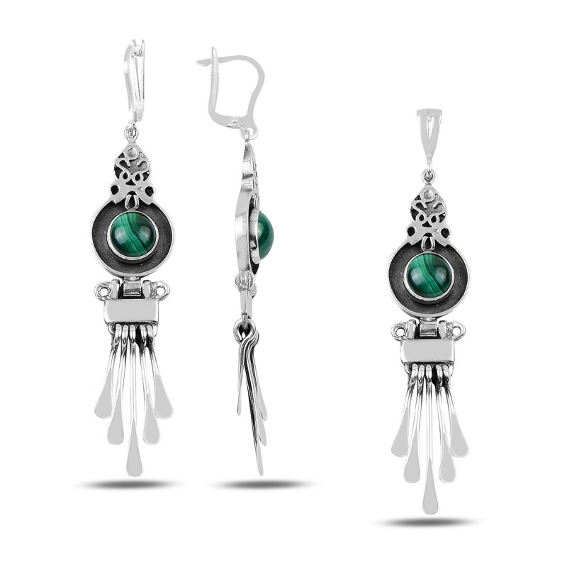 Malachite Stone Handmade Set - S92095