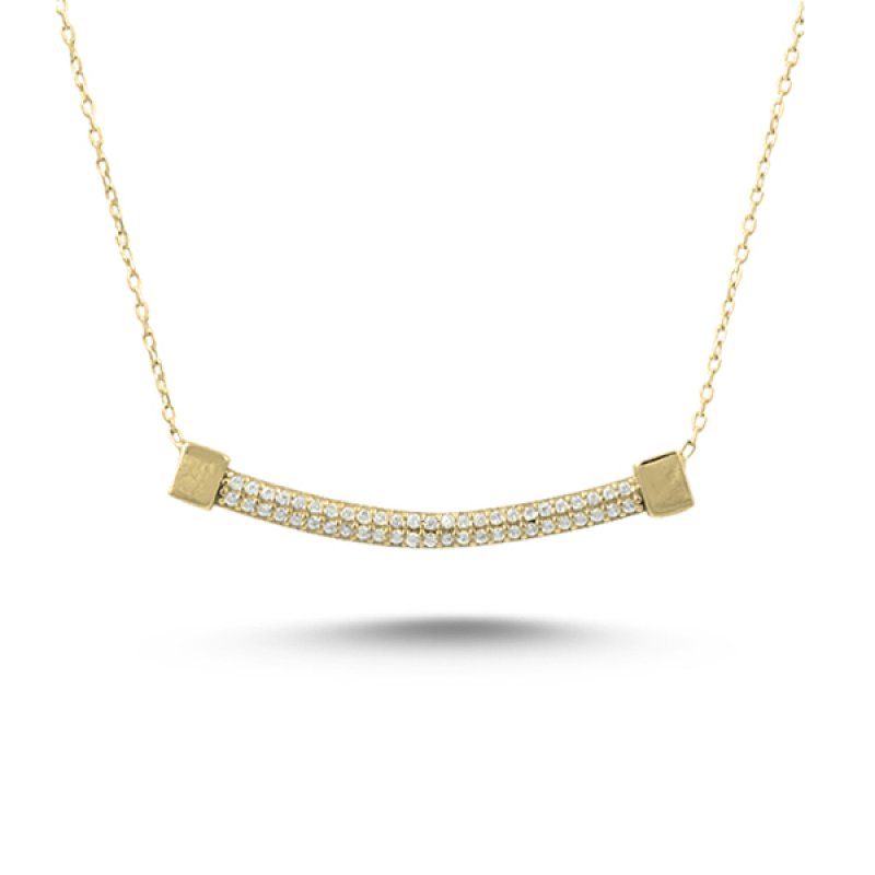CZ Smile Necklace - N09210
