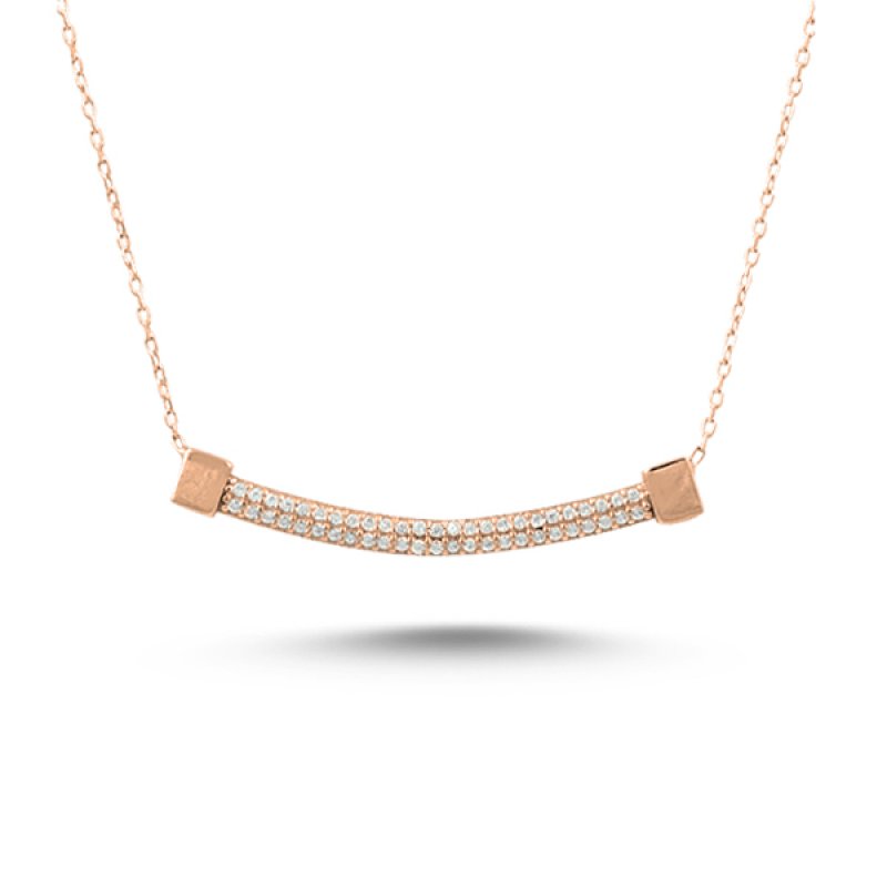 CZ Smile Necklace - N09210