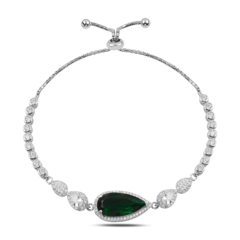 CZ Adjustable Sliding Bracelet - B92228