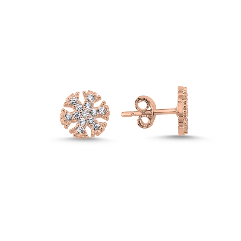 Snowflake CZ Stud Earrings - E92316