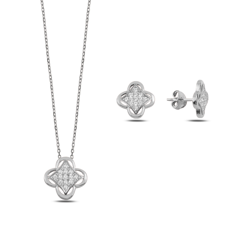 CZ Quatrefoil Set - S92368