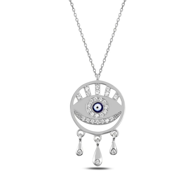 Eye CZ Heart Necklace - N92389