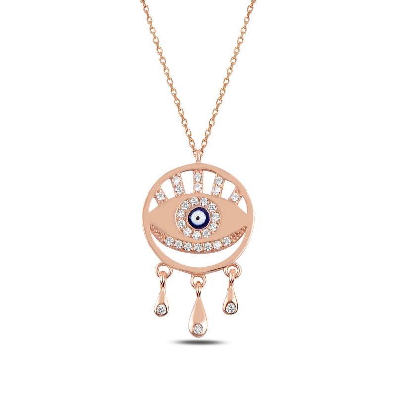 Eye CZ Heart Necklace - N92389