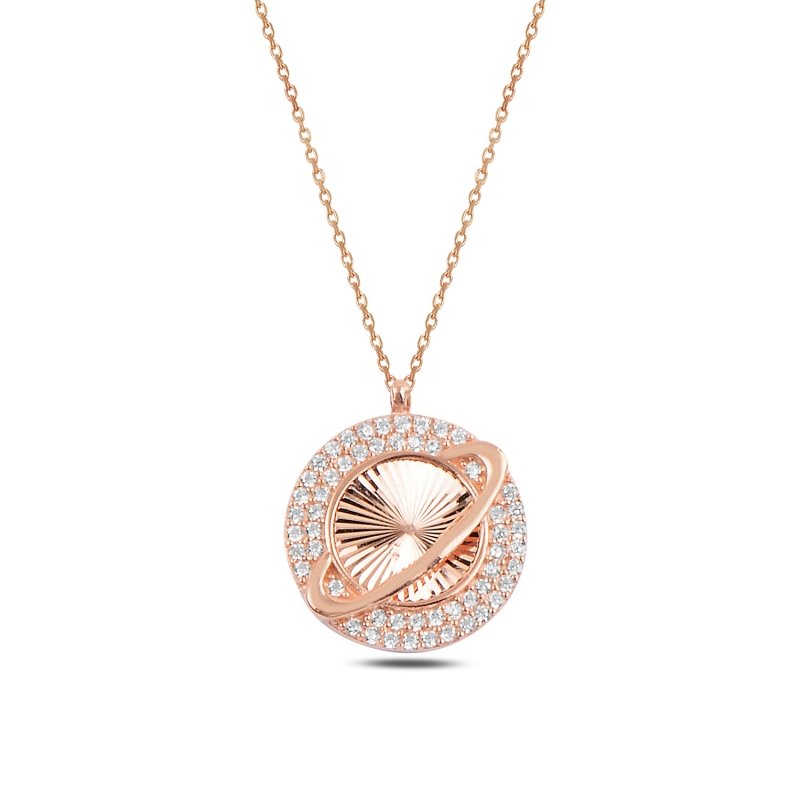 CZ Saturn Necklace - N92393