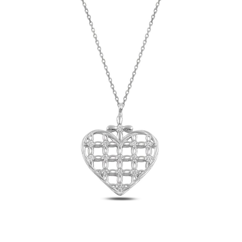 Heart CZ Necklace - N92399