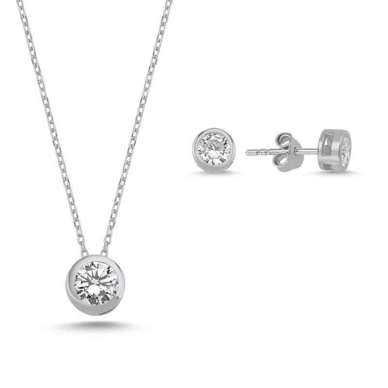 Round CZ Solitaire Set - S92432