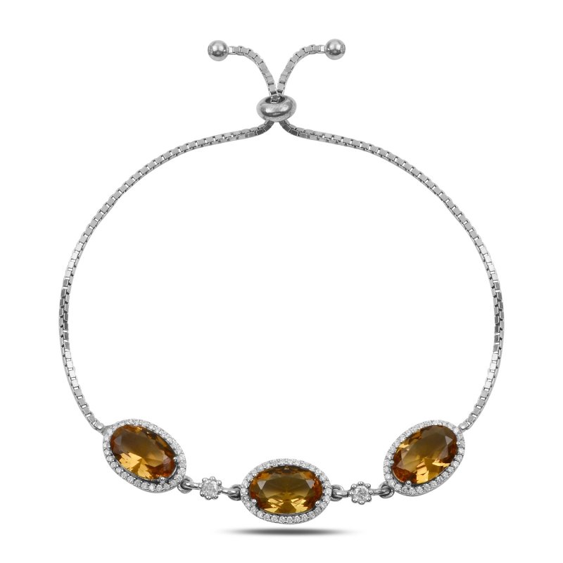 Sultanite & CZ Adjustable Sliding Bracelet - B92451