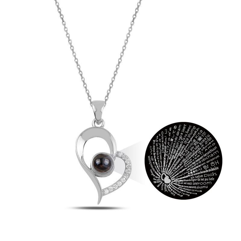 I Love You in 100 Languages Heart Necklace - N92528