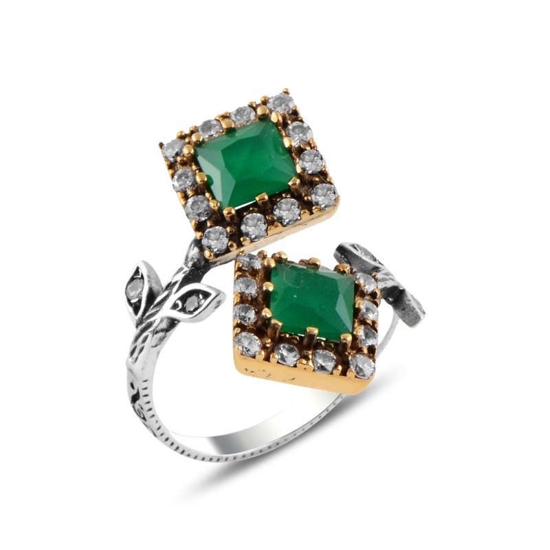 Ottoman Style Adjustable Size CZ Ring - R92953