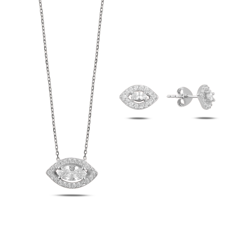 Marquise CZ Solitaire Halo Set - S92967
