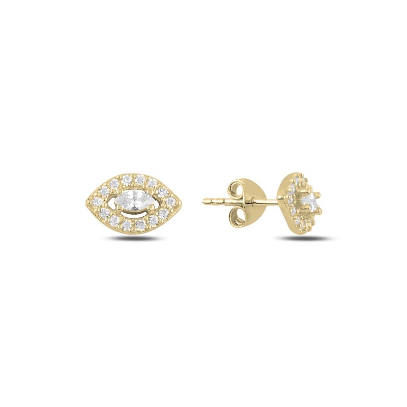 Halo Solitaire Marquise CZ Stud Earrings - E93003