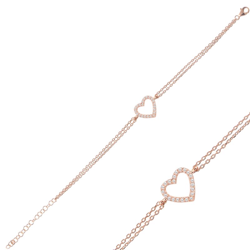 Heart CZ Bracelet - B93031