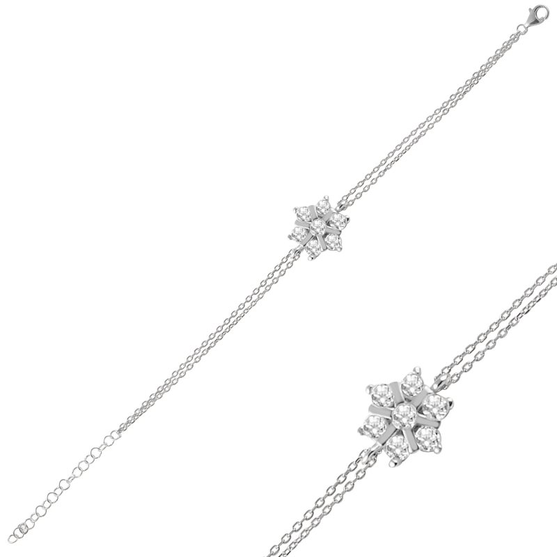 Snowflake CZ Bracelet - B93035