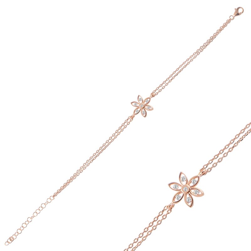Çiçek Zirkon Taşlı Bileklik - B93037