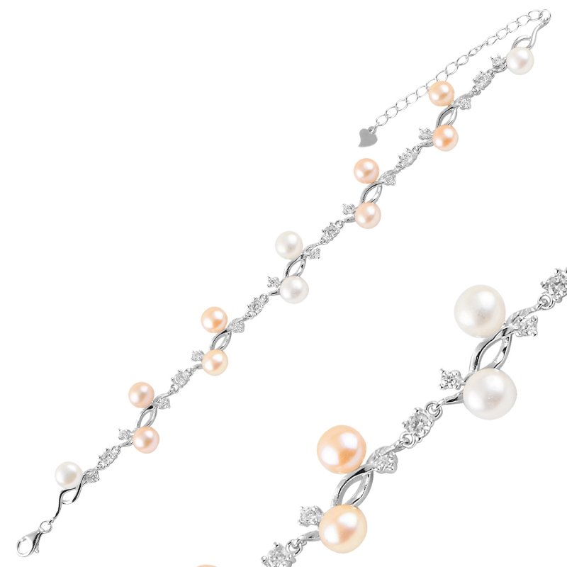 Pearl & CZ Bracelet - B93071