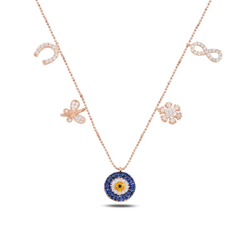 CZ Dangle Charm Necklace - N93725
