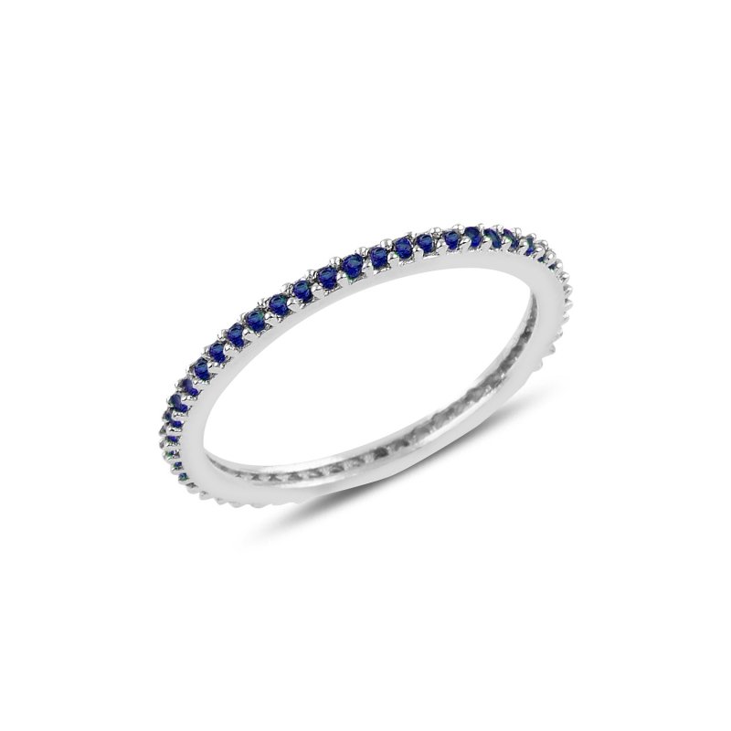 Single Row Sapphire CZ Thin Eternity Ring - R93765