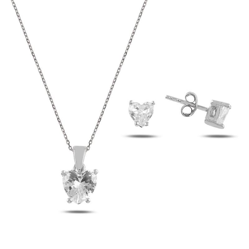 Heart Solitaire CZ Set - S93771