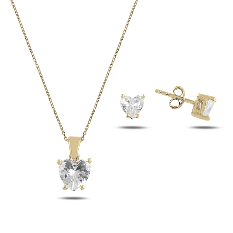 Heart Solitaire CZ Set - S93771