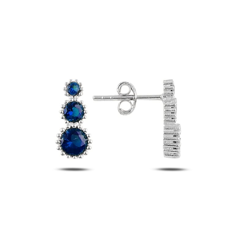 Trickle Colored CZ Stud Earrings - E93780