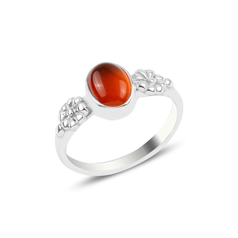 Red Agate Solitaire Ring - R93920