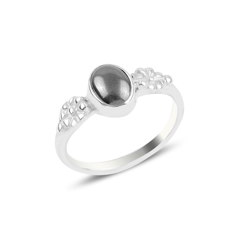 Hematite Solitaire Ring - R93923