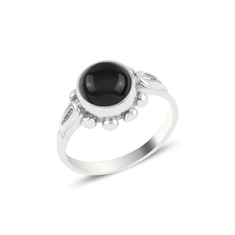 Onyx Daisy Solitaire Ring - R93943