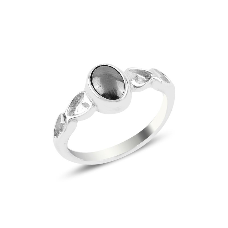 Hematite Solitaire Ring - R94009