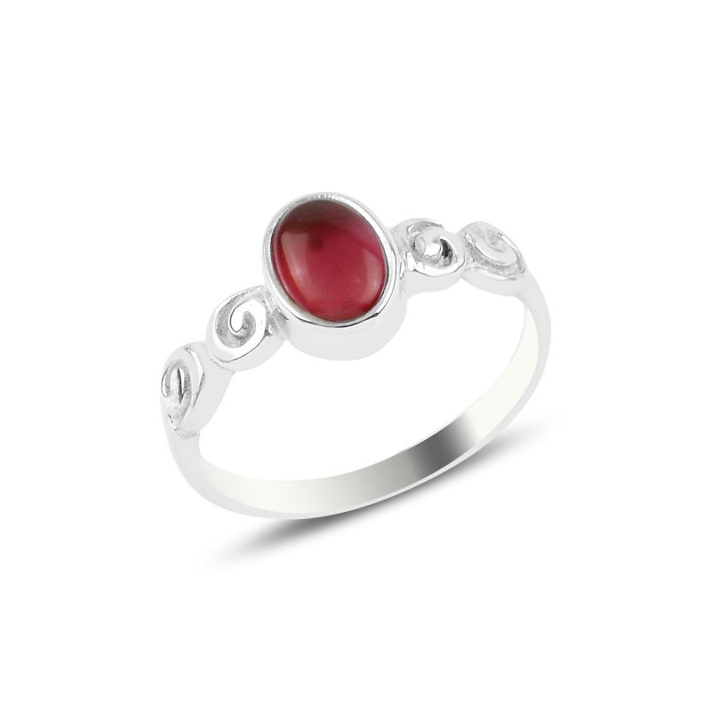 Red Agate Solitaire Ring - R94023