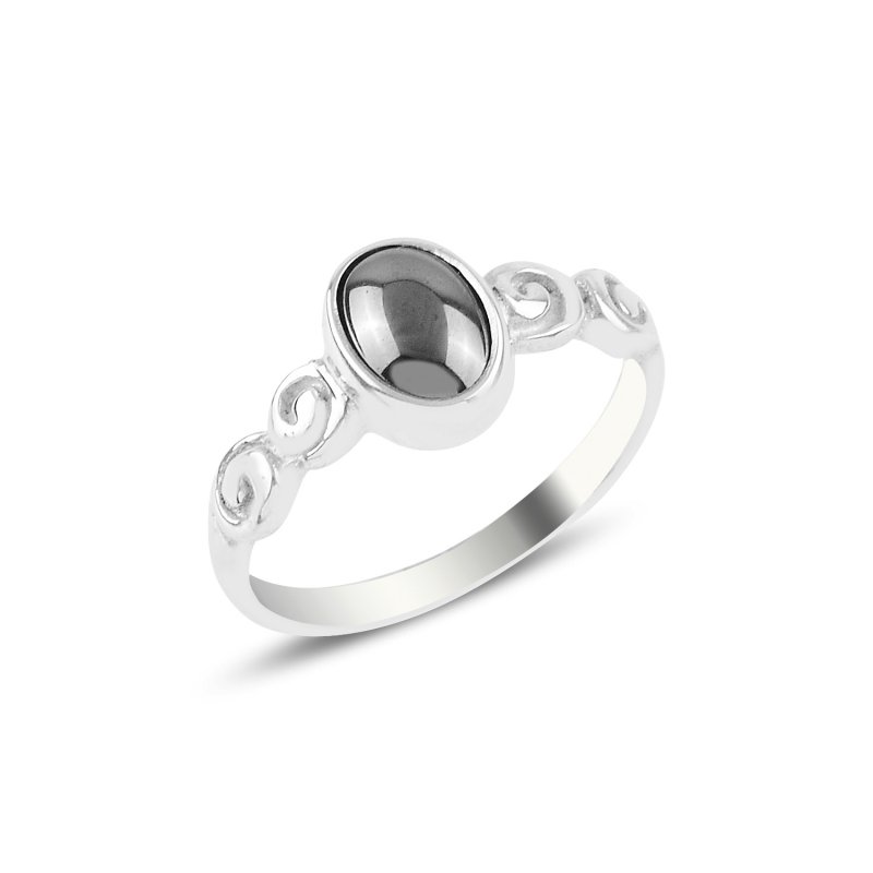Hematite Solitaire Ring - R94026