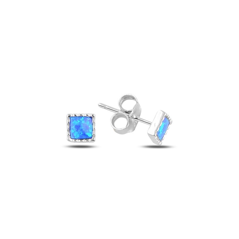 Square Opal Stud Earrings - E94108