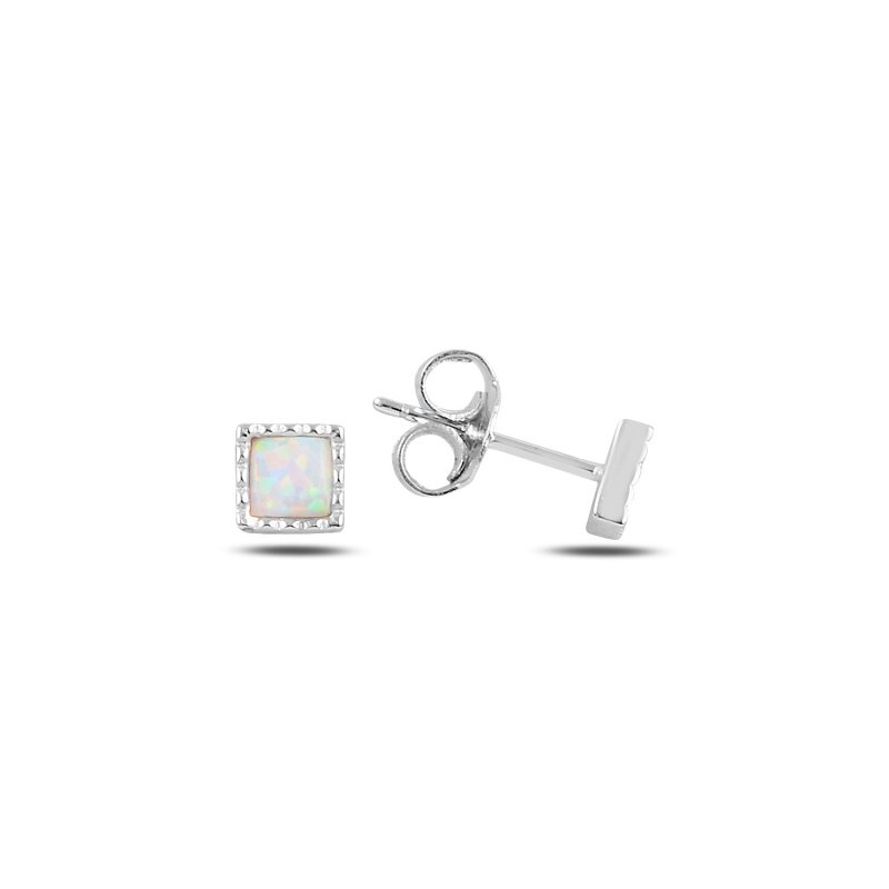 Square Opal Stud Earrings - E94109
