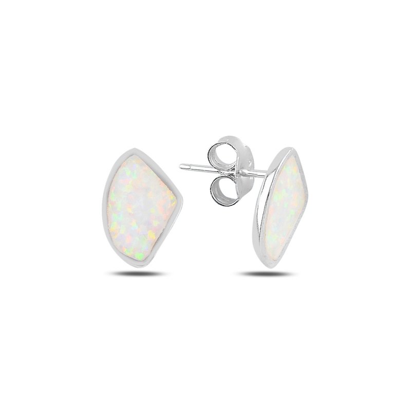 Asymmetric Shape Opal Stud Earrings - E94117