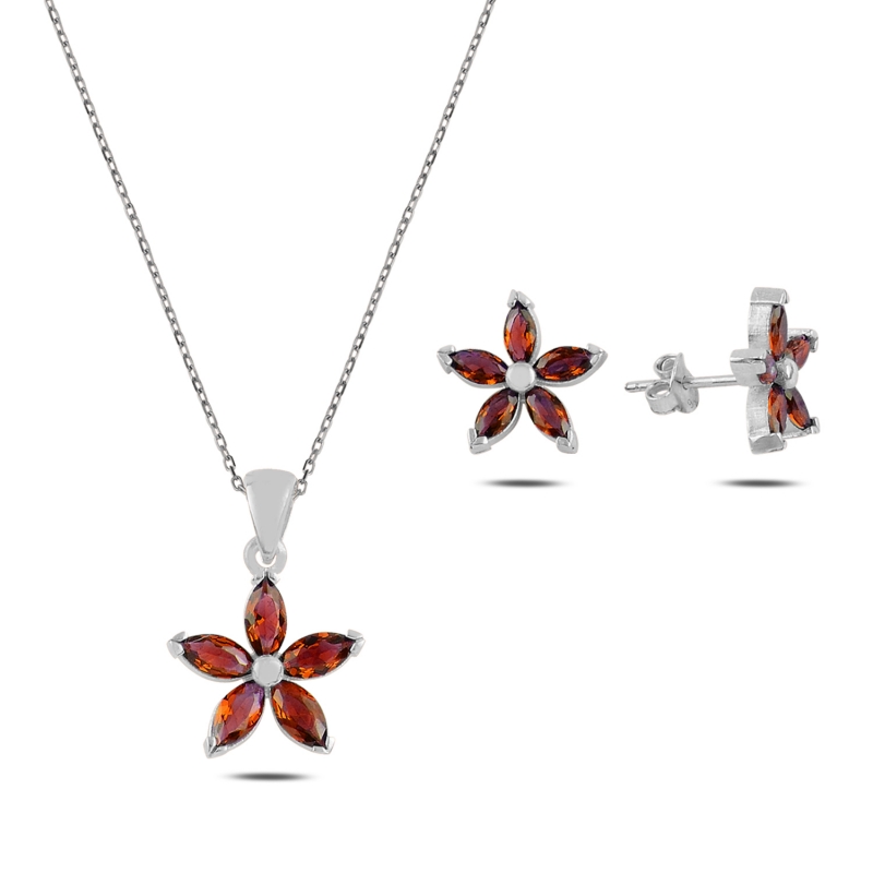 Flower Marquise CZ Set - S94486