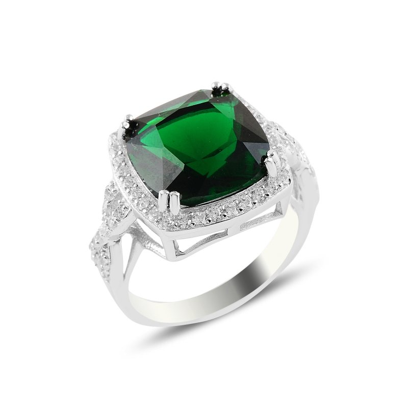 Emerald CZ Solitaire Ring - R94620