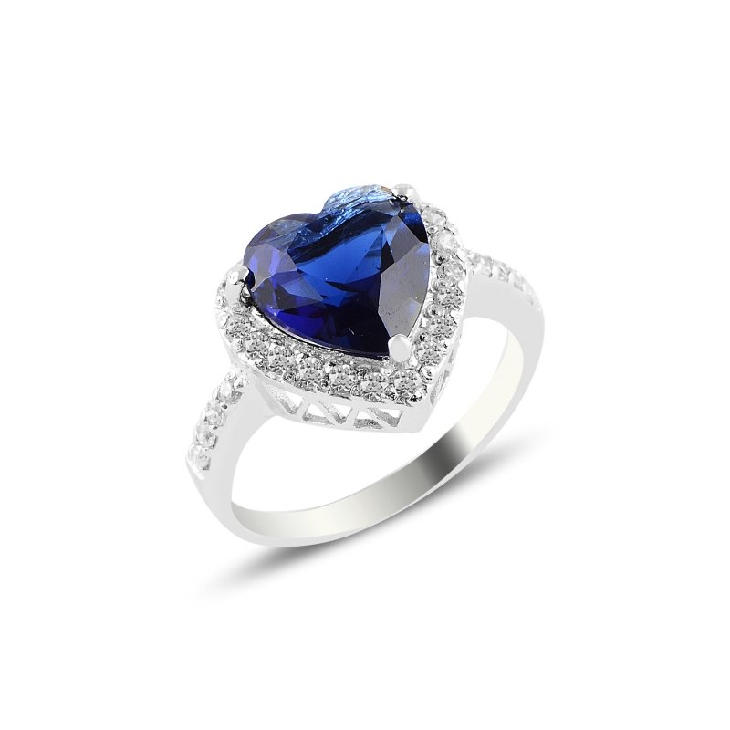 Heart Sapphire CZ Solitaire Ring - R94630