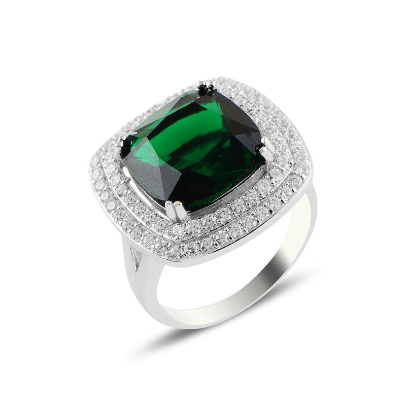 Emerald CZ Solitaire Ring - R94631