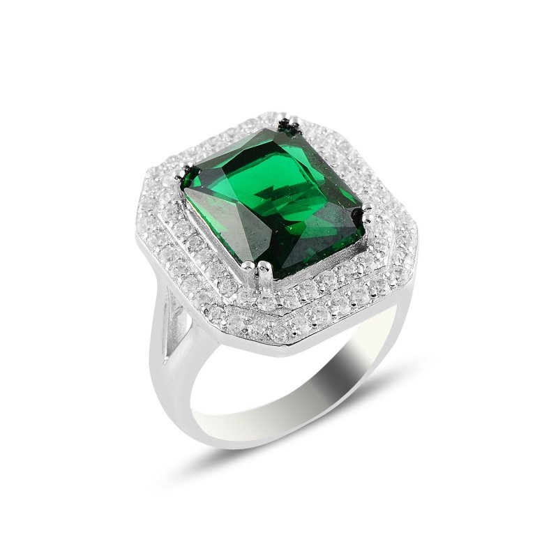 Emerald CZ Solitaire Ring - R94638