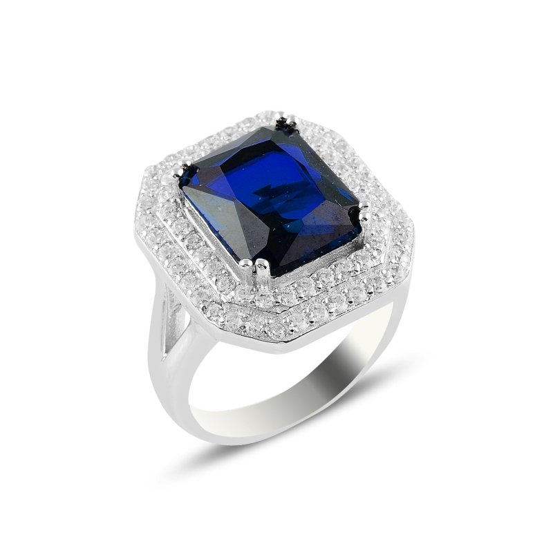 Sapphire CZ Solitaire Ring - R94642